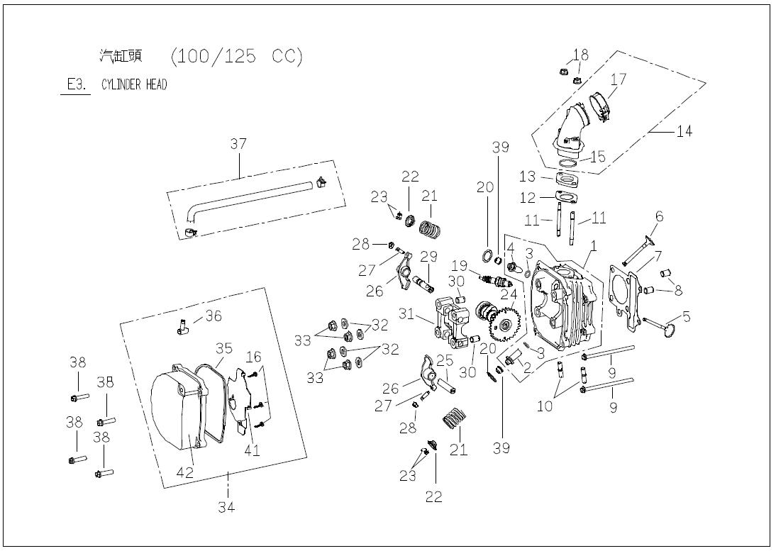 Genuine Buddy 125 Cylinder Head